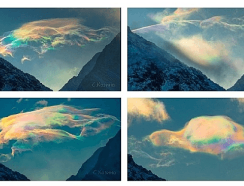 어느 사진작가가 찍은 무지개빛 구름.jpg