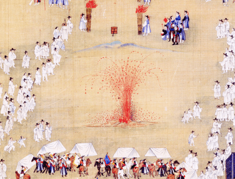 조선시대의 불꽃놀이 묘사.jpg