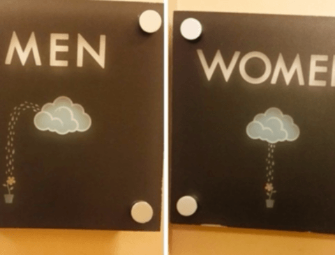 해외에서 유행하고 있는 화장실 남녀표시(신박한 인테리어)